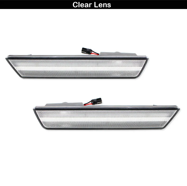 Gtinthebox для автомобиля Dodge задние боковые габаритные лампы w красный светодиодный фонарь для 2008- Dodge Challenger и 2011- Dodge charger 12 V - Испускаемый цвет: Clear Lens