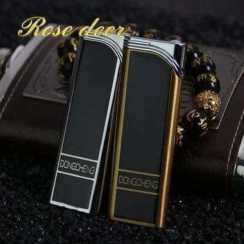 

Luxury Compact Jet Butane Lighter Gasoline Lighter Inflated Gas Bullion Oil Lighter Grinding Wheel Bar Gold Brick Metal NO GAS