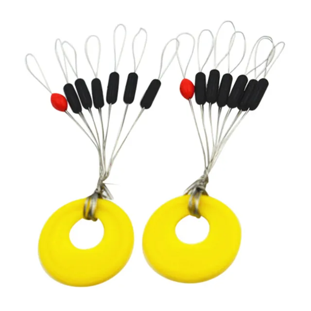 100x 6+1Fishing Bobber Stopper Float Line Olive Shape Stoppers Stops
