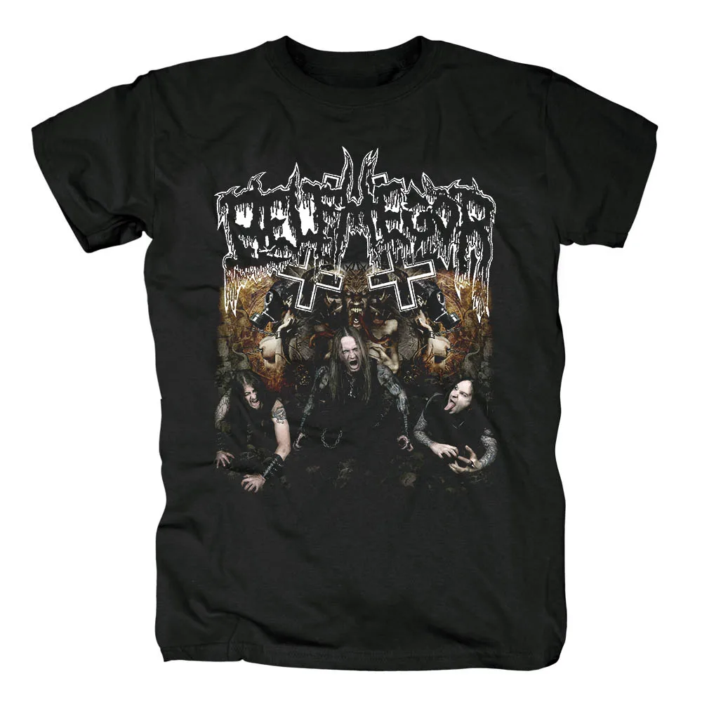 

Bloodhoof belphegor black death metal Conjuring The Dead ablum black cotton t-shirt Asian Size