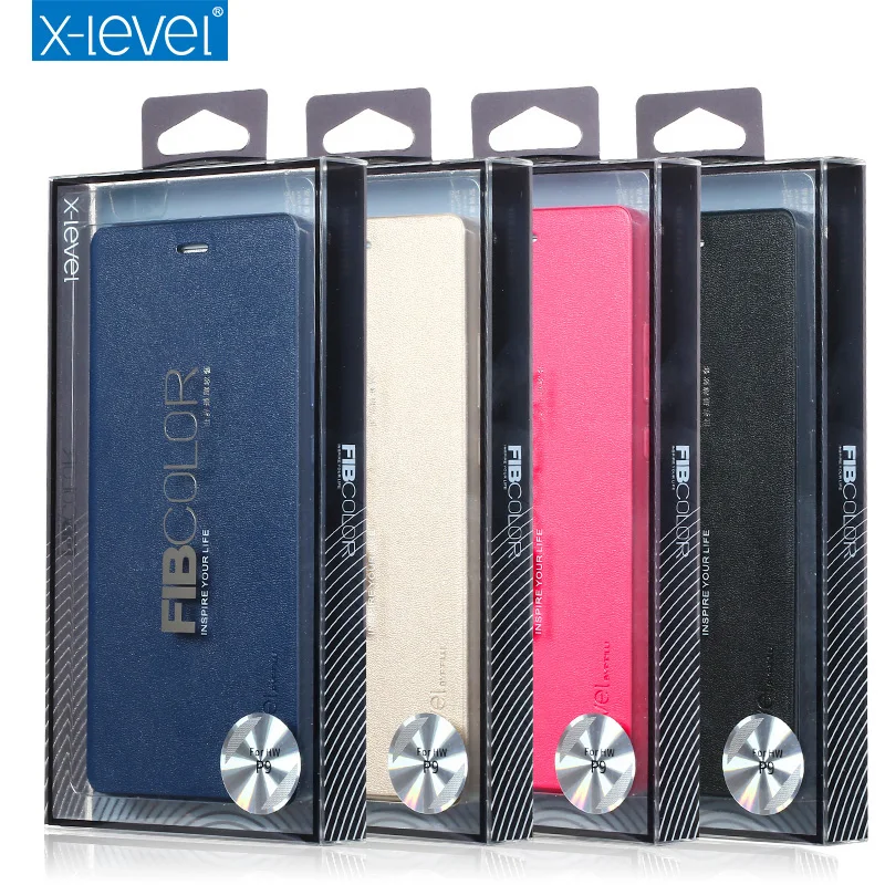 X Level флип чехол для телефона huawei Ascend P9 P8 Lite из искусственной кожи с подставкой