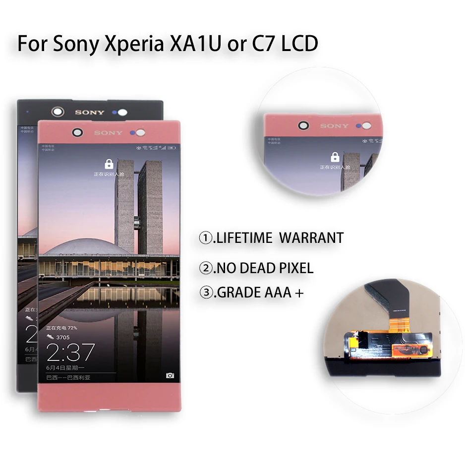 Для sony Xperia XA1 ультра ЖК дисплей C7 Дисплей Сенсорный экран планшета для G3221 G3223 G3212