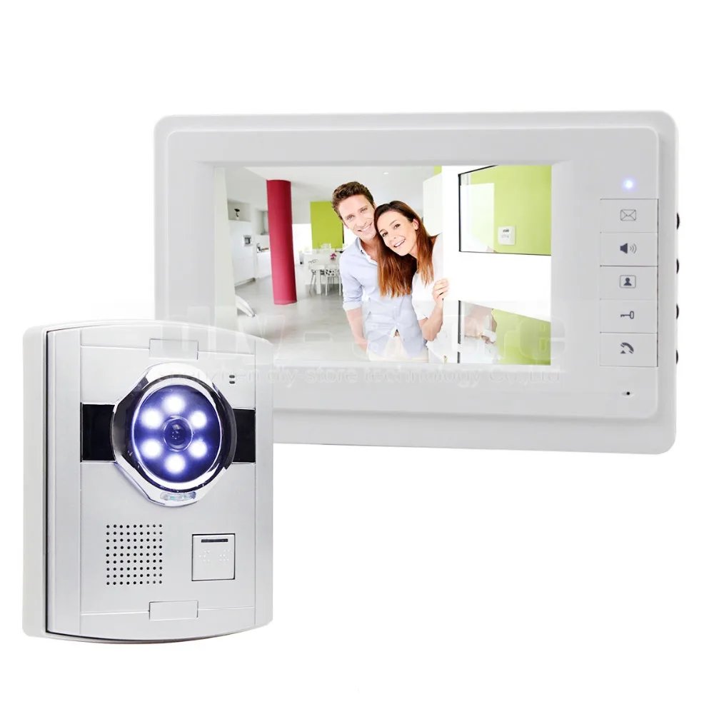 

DIYSECUR 7" Wired Video Doorbell Intercom Home Security 700TVL Camera Fashionable Monitor New