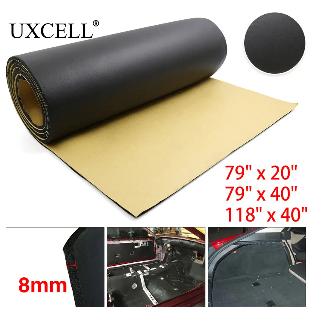 Uxcell 315mil 8mm Thick Rubber Foam Car Auto Floor Tailgate Trunk Sound