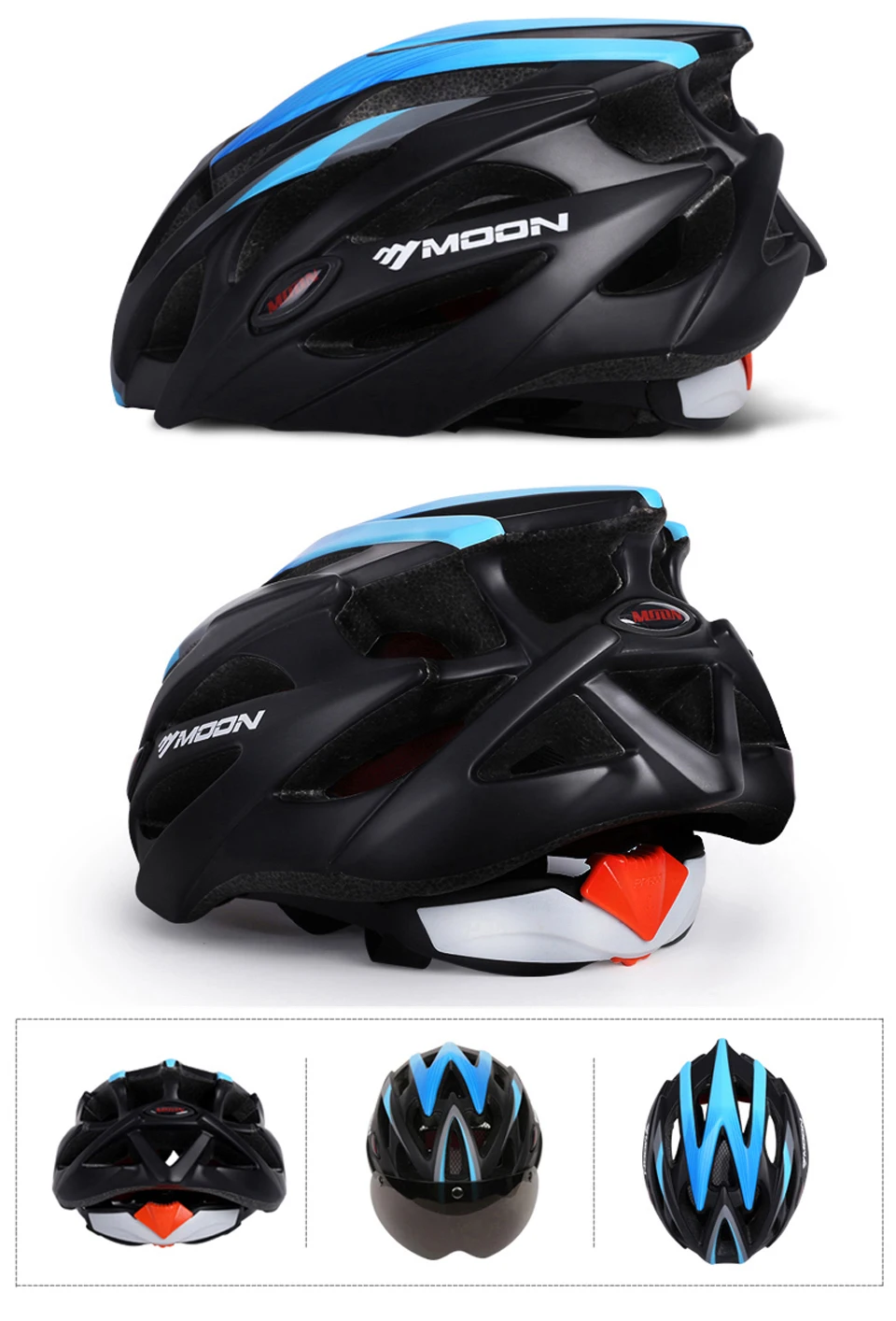 MOON Магнитные очки велосипедный шлем в форме велосипедного шлема с объективом ультралегкий Casco Ciclismo велосипедный шлем 55-61 см 3 цвета