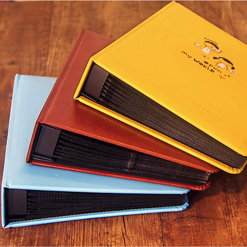 

400 Pcs 4 Inch Photos Album Interleaf Type Photo Album with Pu Leather Cover Gift Box Family Life Souvenir Picture Albums