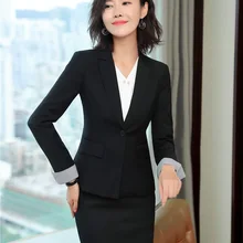 Новые стили модные Лоскутные деловые блейзеры костюмы с юбкой и пиджаками женские униформы дизайн салон красоты комплекты одежды