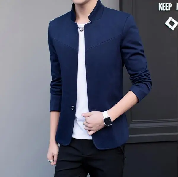 New Spring and Autumn thin Casual Men Blazer Cotton Slim Chinese style ...