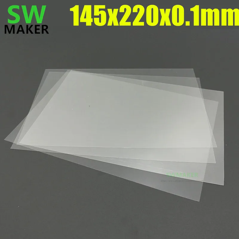 4 шт. 145x220 мм 0,1 мм толщина FEP сменный лист толщиной 0,1 мм тефлоновая пленка для Wanhao Дубликатор 7 D7/Фотон