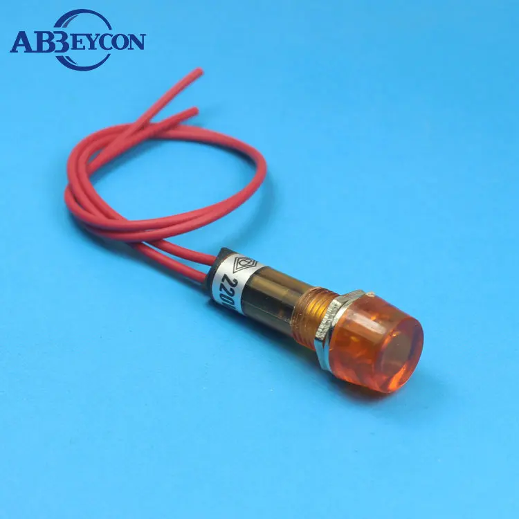 ZS82 10mm yellow 24v thermocouple pilot light indicator lights lamp