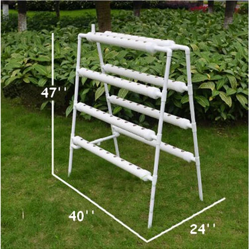 

110V Hydroponic Plant Grow Kit 72 Holes Double Side 8 Pipe Ladder-type Deep Water Pump Culture Garden System Tool