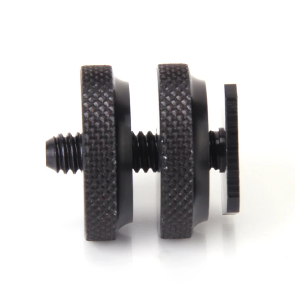 1/4 inch Tripod Screw to Flash Shoe Mount /Adapter with 2 Adjustable Screws