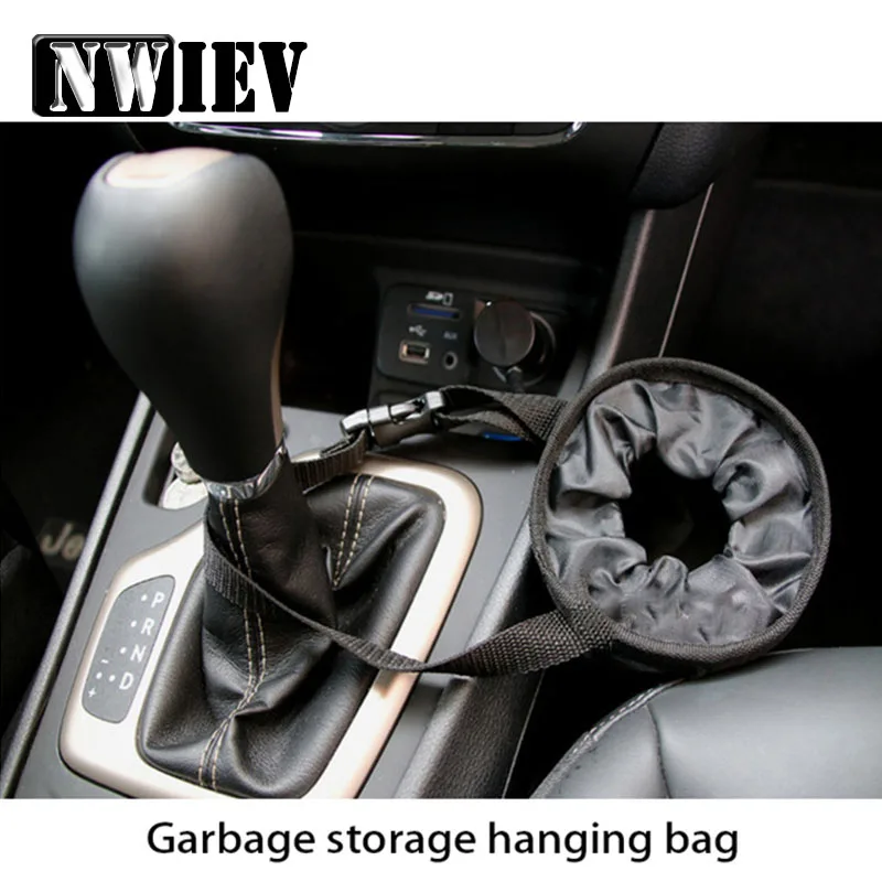 

NWIEV Car Trash Bin Portable Garbage Storage Hanging Bag For Renault megane 2 3 duster Nissan Qashqai J11 Mazda 3 6 Accessories