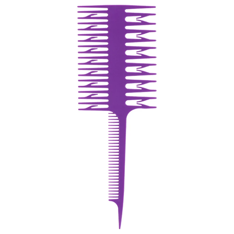1 шт. женский гребень Updo большой зуб инструмент для окрашивания волос Салон профессиональная рыбалка в форме кости Расческа для окрашивания волос - Цвет: Purple