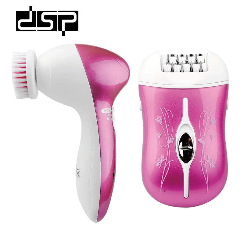 

DSP 3 in 1 Epilator Lady Electric trimmer For Bikini Hair Removal Tool 5 In 1 Electric Facial Cleanser Deep Cleansing Skin Care