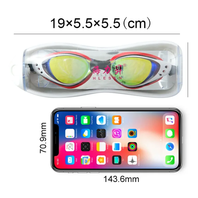 Профессиональные очки для соревнований, для плавания, цветные, для плавания, большие очки, диоптрий, анти-туман, водонепроницаемые, с защитой от ультрафиолета, очки для плавания