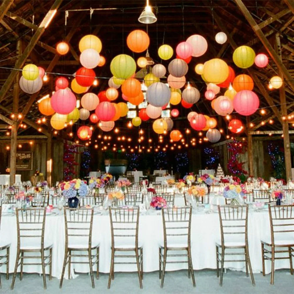 

4"-16"(10-40cm)Round Chinese Paper Lantern Lampion Birthday Home Decoration Accessories Babyshower Linternas baptism decoracion