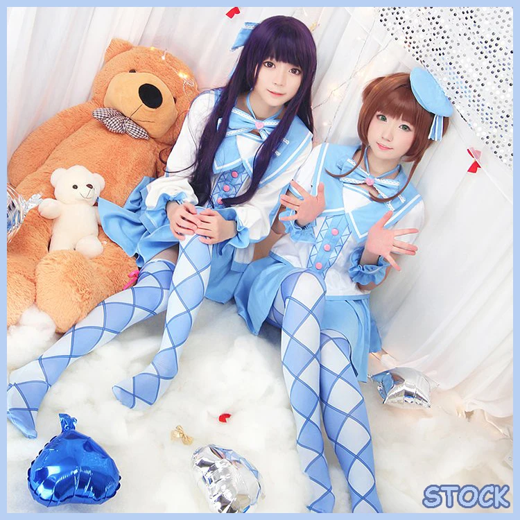 [Voorraad] Anime Cardcaptor Sakura Tomoyo Fanart Sailor Uniform Lolita Jurk Volledige set S-XL Nieuwe 2017 gratis verzending