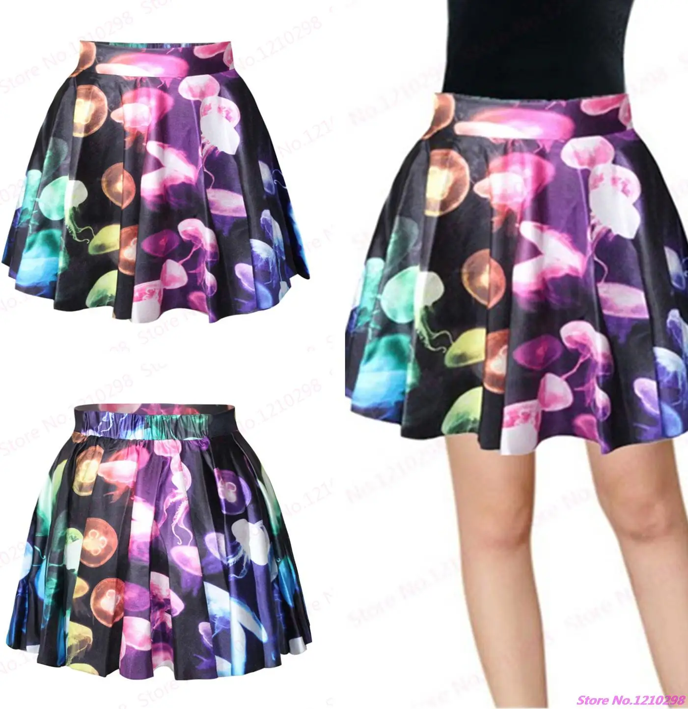Faldas de tenis plisadas cortas con estampado de medusas de verano mujer|skirt hanger|tennis skirts plus sizeskirt boning - AliExpress