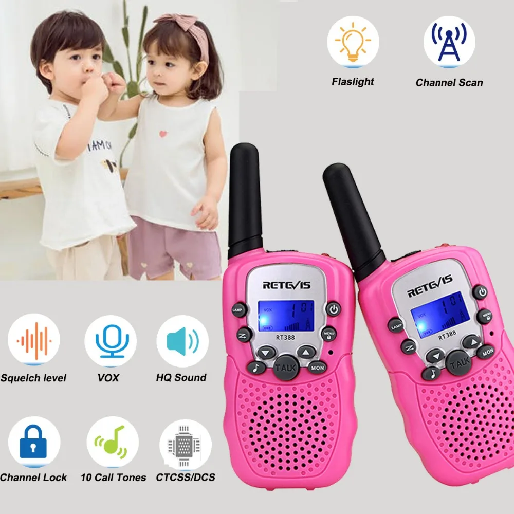 Мини рация Retevis RT388 2 шт. детская радиостанция 0 5 Вт PMR446 FRS UHF частота переносной