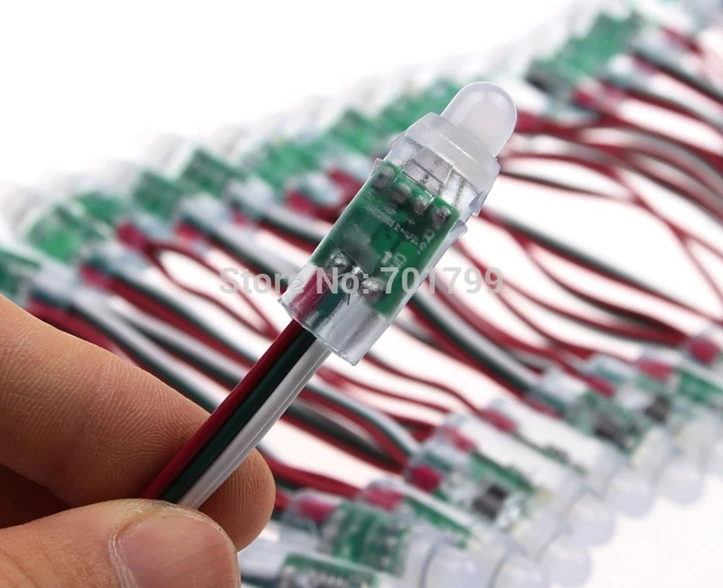 

SM16703 IC DC5V 50nodes addressable LED pixel module,pixel string;IP68 rated;RGB full color;256 gray scale