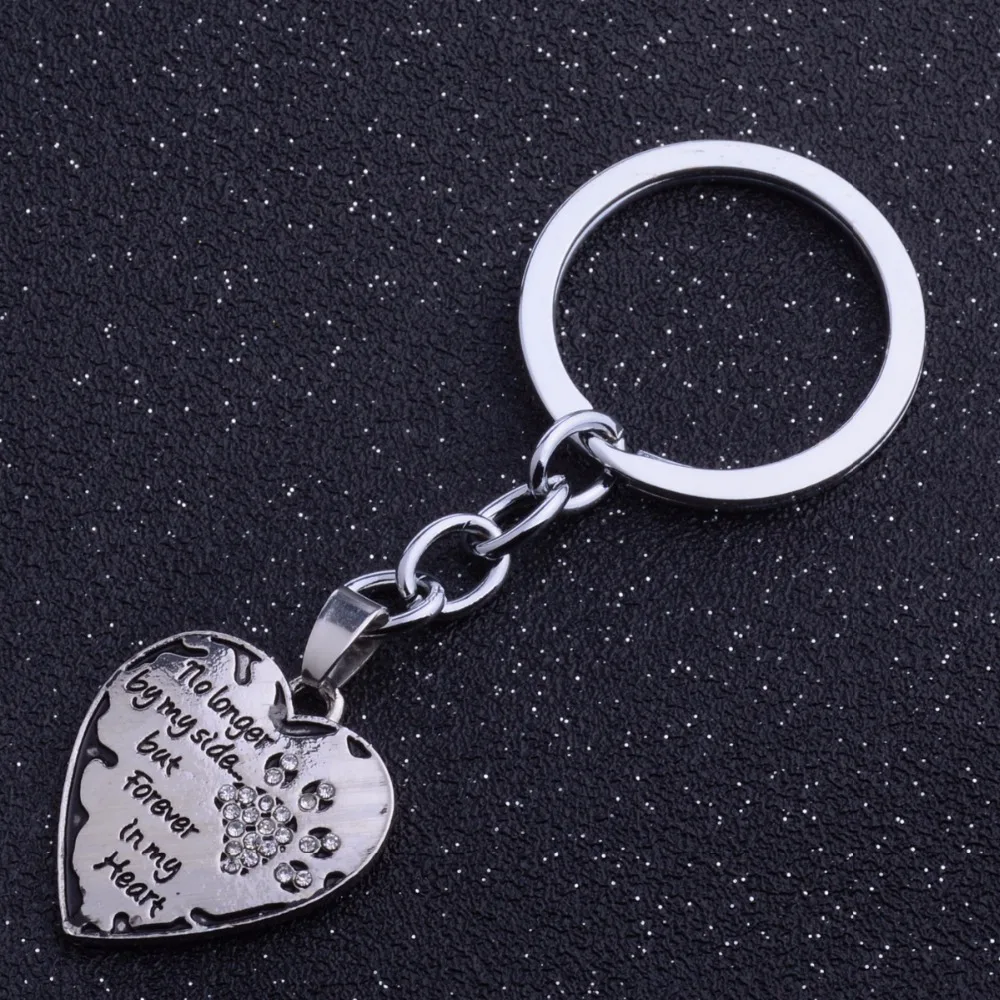 Брелок для женщин и мужчин ювелирный брелок ключей с надписью Love Dog Cat Paw|jewelry key