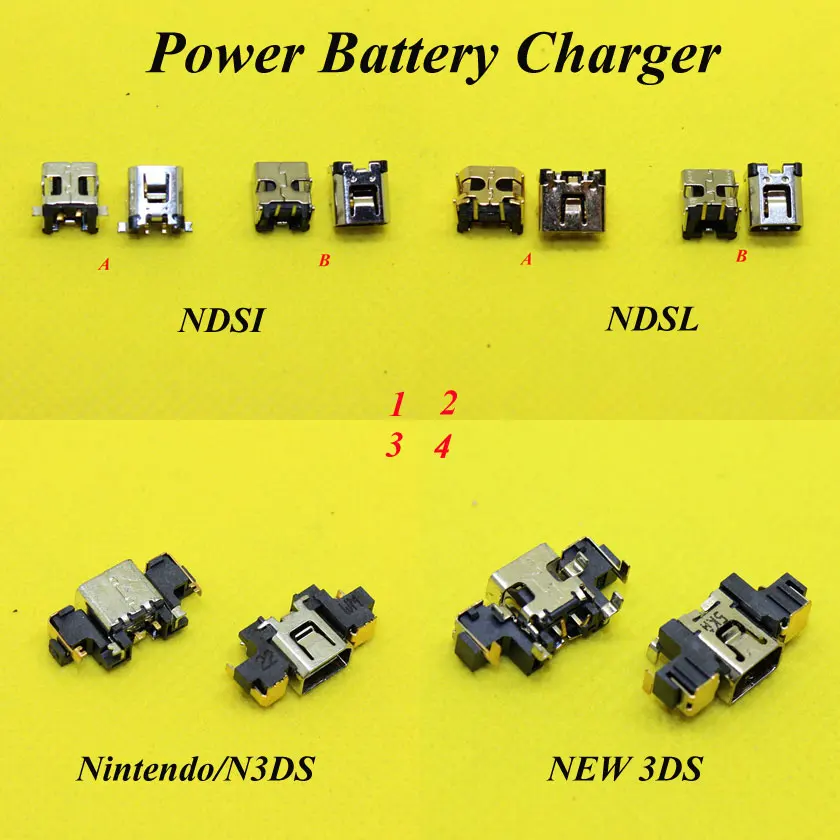 Разъем питания для зарядного устройства док-разъем Nintendo DSi XL NDSi NDSL 3DS 3dsxl/LL новый |