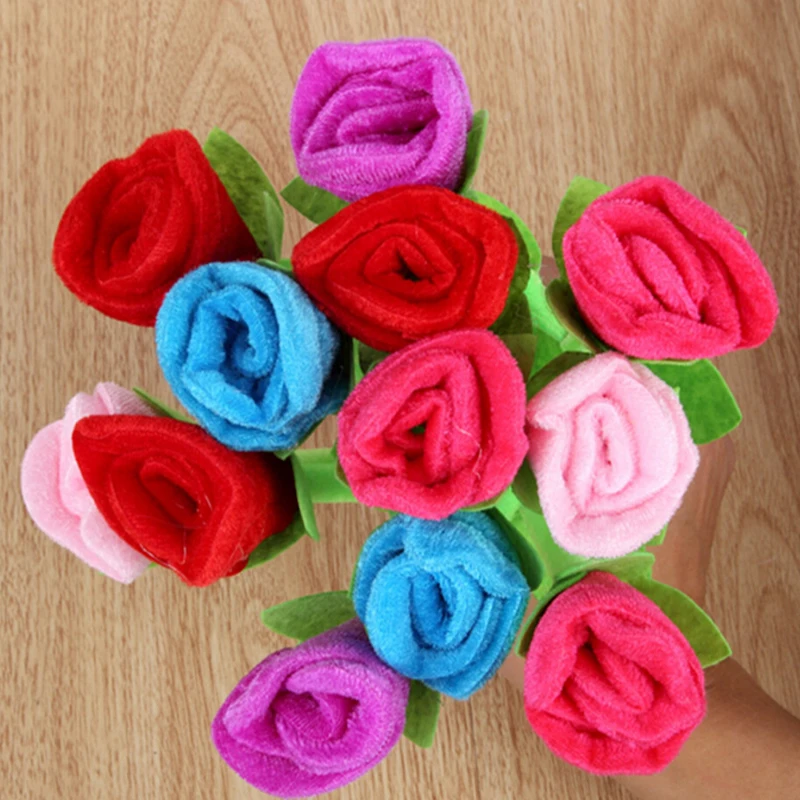 

12pcs/lot Cute Design Plush Rose Ballpoint Pens Colorful Writing Pens High Quality Sign Pen Stationery Material Escolar