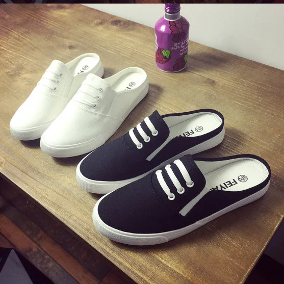 

New Canvas Slippers Men's Spring Summer Breathable Slippers Shoes Fashion Men's Women's Shoes EUR 35-44