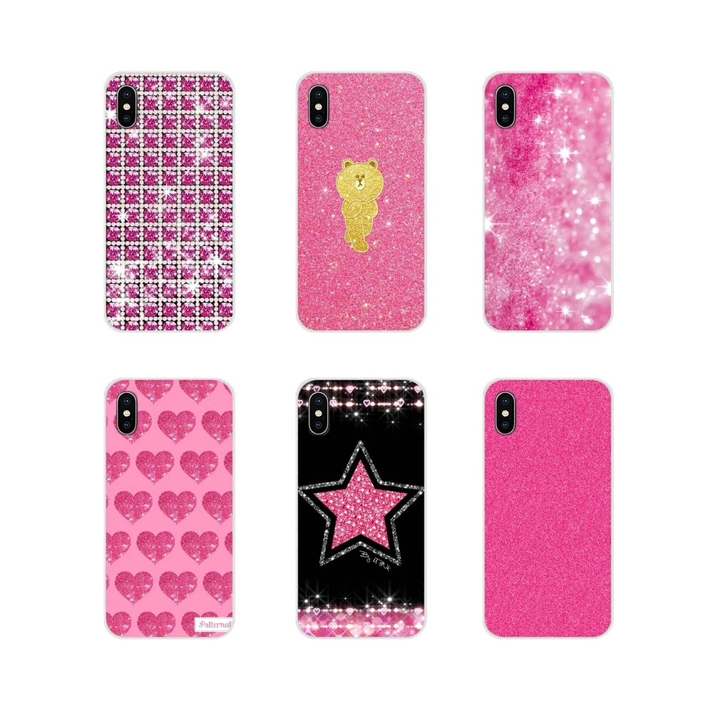 

For Xiaomi Redmi 4A S2 Note 3 3S 4 4X 5 Plus 6 7 6A Pro Pocophone F1 Accessories Phone Cases Cover Hot Fashion Gold Pink Glitter