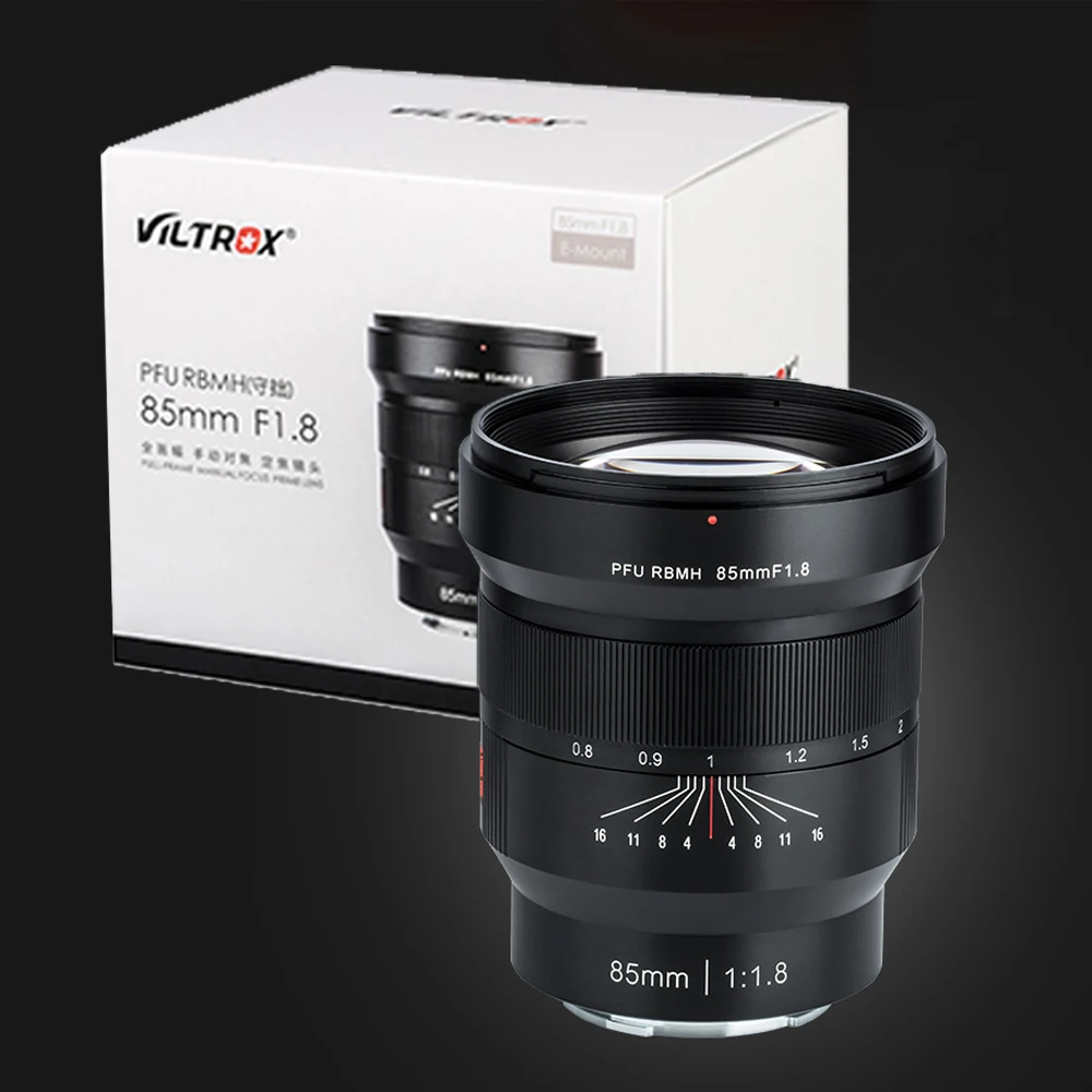 Viltrox 85mm f1 8 large aperture full frame manual prime lens mf fixed