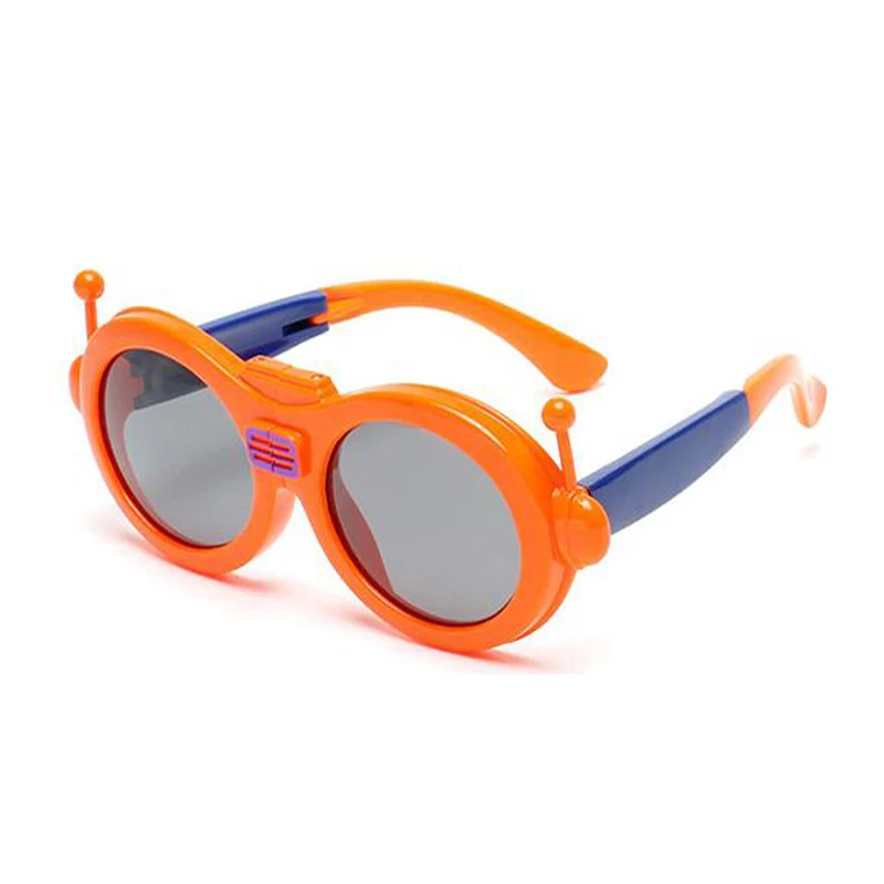Новые складные детские солнцезащитные очки для мальчиков очки детские овальные дизайнерские силиконовые солнцезащитные очки Polaroid