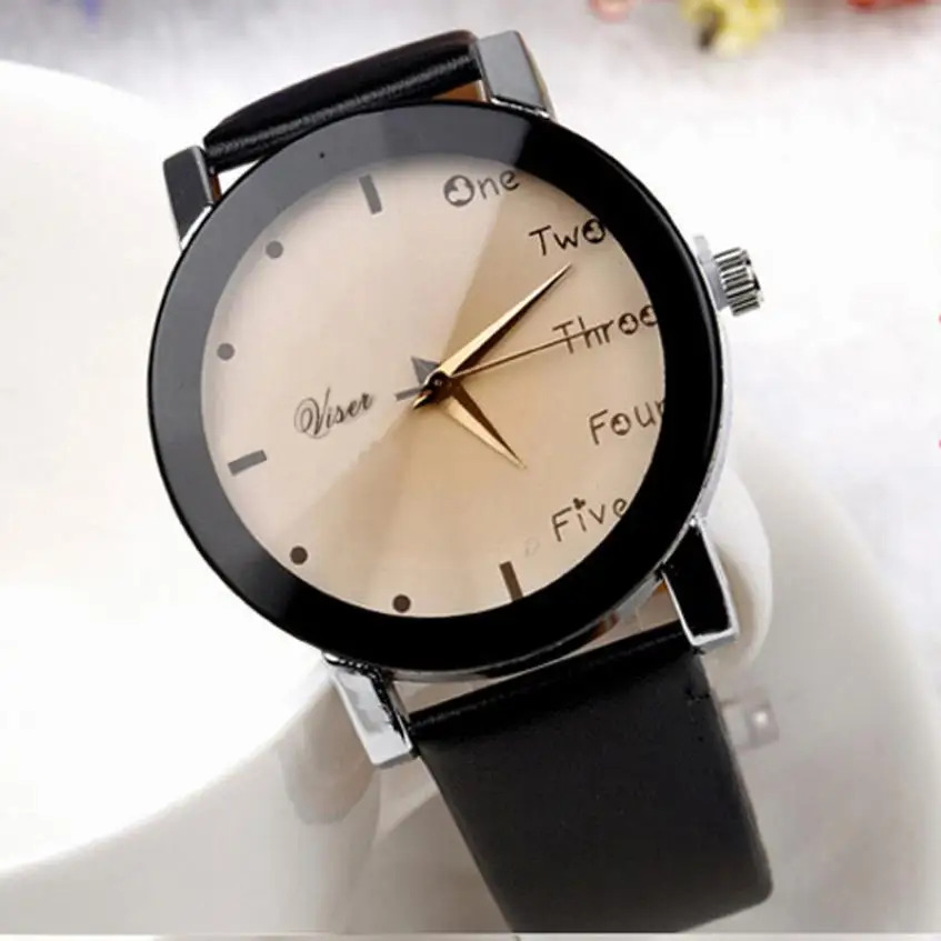 1PC Unique Design Women's Watches Fashion Black Stainless Steel Dial