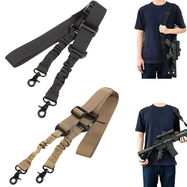 2 Points Rifle Gun Sling Airsoft Traditional Adjustable Slings Cord Shoulder Strap for Outdoor