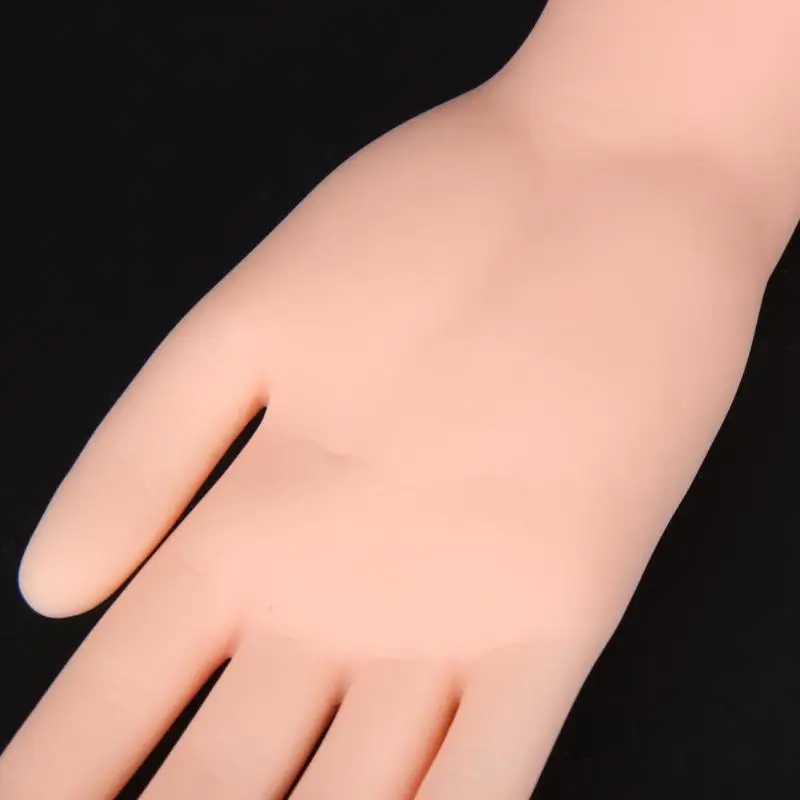 1Pcs Nail Art Practice Soft Plastic Model Hand Flexible Soft Plastic Flectional Mannequin Model Training Tool for Acrylic/Gel