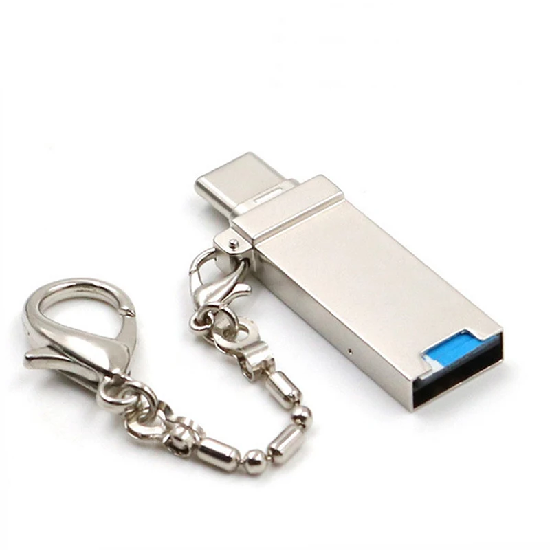 Kebidu mini type C Micro USB OTG устройство для чтения карт памяти Алюминиевый адаптер с брелком для Micro SD/TF ПК компьютер для xiaomi