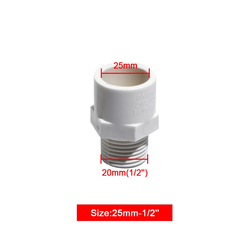 PVC-U трубопроводная арматура вода Reduing трубы совместного с резьбой 20/25/32/40/50/63 мм водопровод поставить DIY UPVC совместной установки - Цвет: 25-20mm