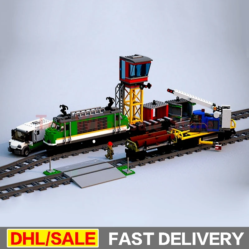 

Lepin 02118 City Series The Legoingly 60198 Cargo Train Set Building Blocks Bricks Car Model Kids Toys Birthday Christmas Gifts