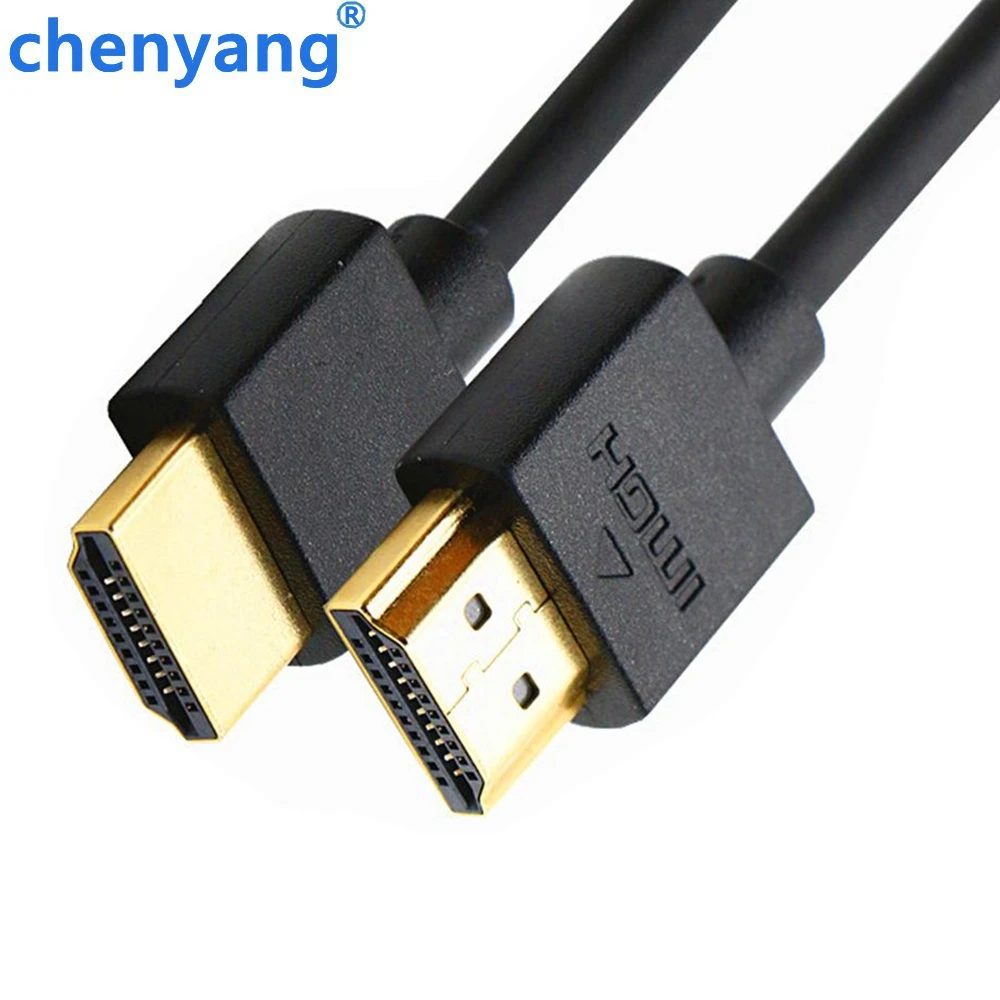 

Free shipping high quality OD 3mm Super Soft Thin Mini HDMI to HDMI Cable for Moto Mobile Phone Tablet 1m