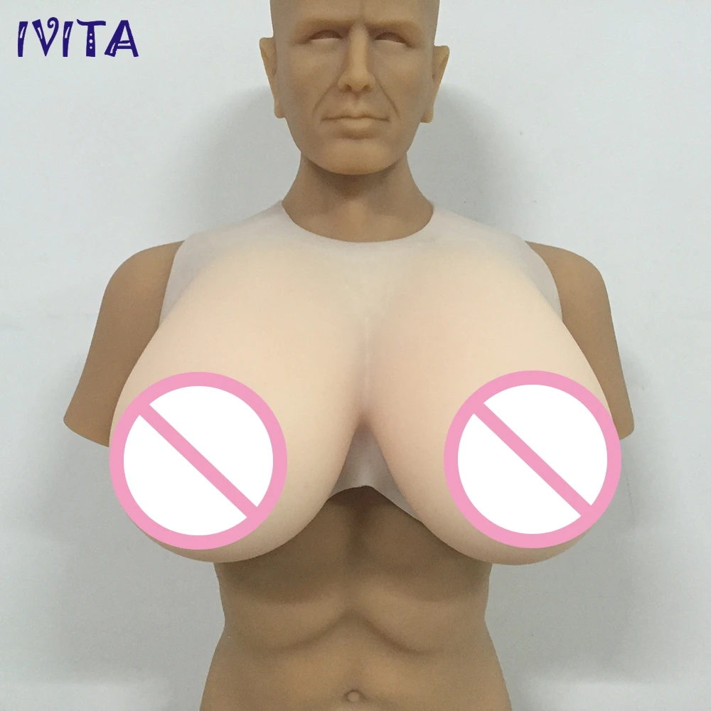 Большие силиконовые соски IVITA 6000 г поддельные груди ареолы с клейкими бретелями