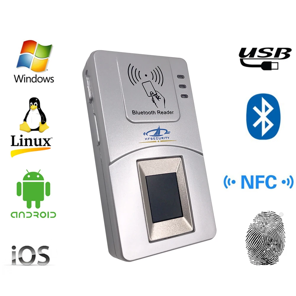 FBI PIV 508 PPI Bluetooth считыватель отпечатков пальцев Live емкостный сканер FAP10 256*360 NFC кард