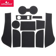 Smabee Porta slot pad Per Volkswagen JETTA 2013-2017 Porta per Interni Pad/Tazza di tappetini antiscivolo rosso /blu 11 pcs