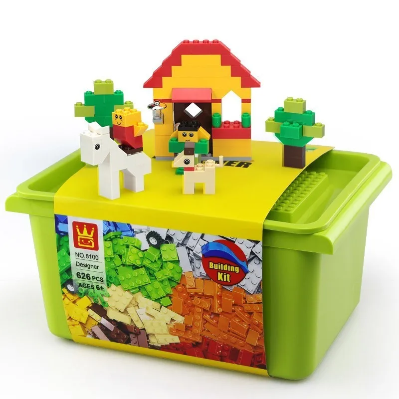 

DIY Creative 626Pcs Building Blocks Bricks Set Model Figures Game Toys For Children Compatible LegINGly City Friends Brinquedos