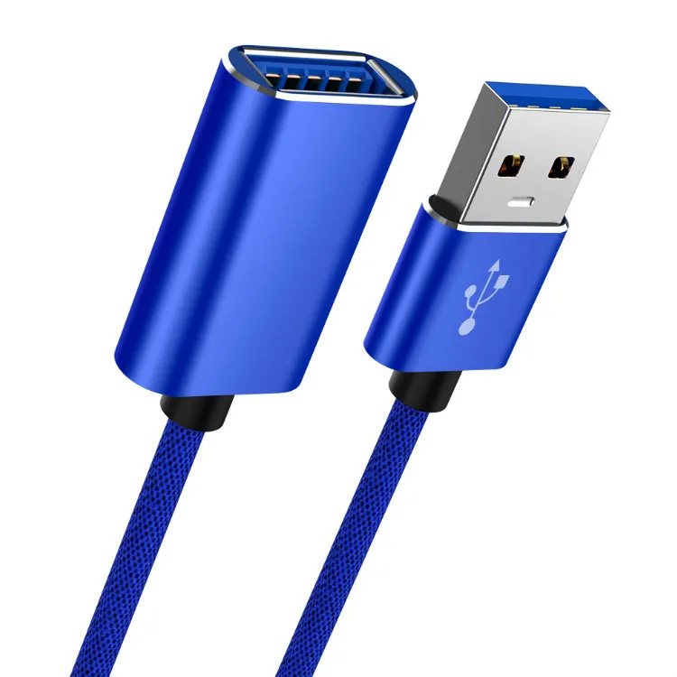 1 м USB Удлинительный кабель супер скорость USB 3,0 кабель синхронизации данных удлинитель Кабель удлинитель шнура провод для ноутбука ПК клавиатура принтер - Цвет: blue