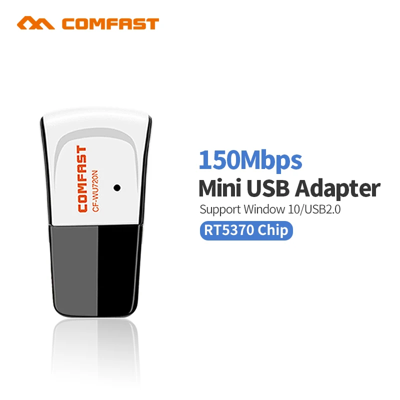 50 шт. comfast 150 м usb wi fi адаптер ralink rt 5370 dongle 802.11b/g/n антенна пк беспроводной сетевой