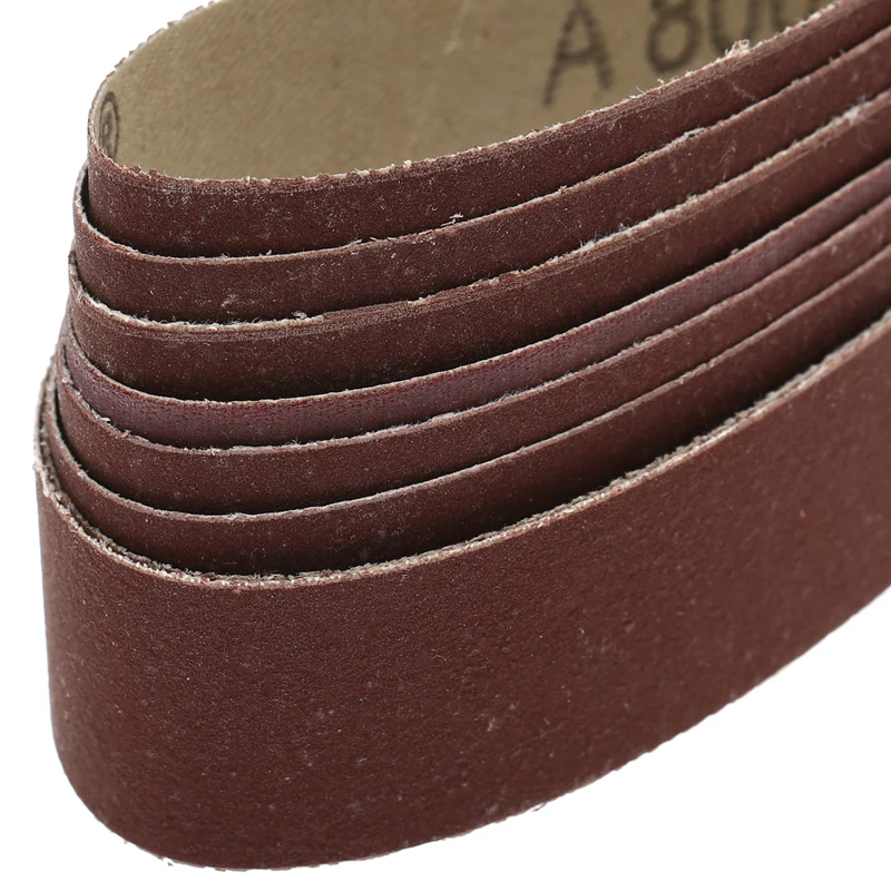 DWZ 10Pcs 1'' x 30'' 760 x 25mm 800 Grit Sanding Belts Strip Oxide Paper Abrasive 
