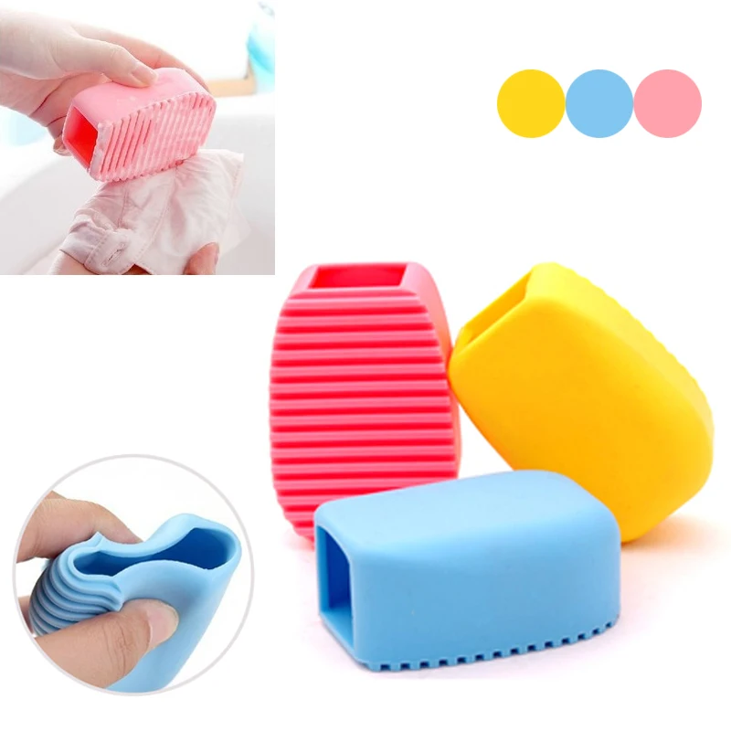 

New Silicone Handheld Washing Brush Cleaning Laundry Brush Washboard Washing Mini Laundry Board For Kid Clothes Cleaning Brushes