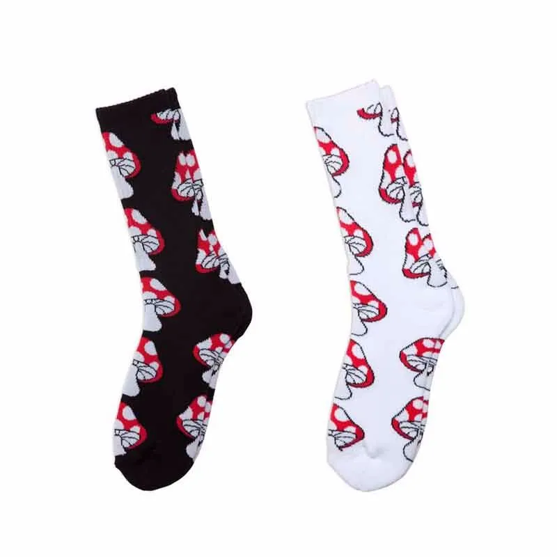 Модные носки в стиле ретро с изображением грибов для мужчин и женщин ...