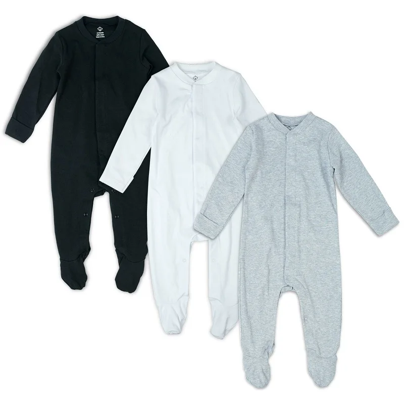 3PCS Newborn Baby Boy Girl Rompers Long Sleeve Cotton Embroider Jumpsuit Unisex Baby Clothing Set Kids Pajamas Sets Printed