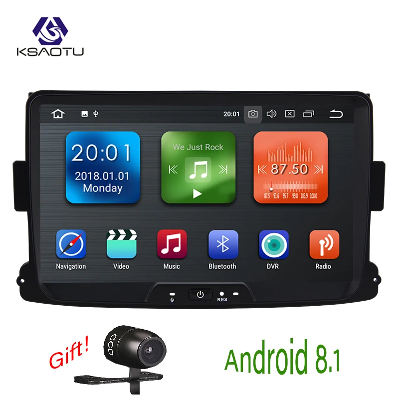 KSAOTU 7 &quotDAB + 4G Android 8 1 автомобильный DVD плеер SD GPS для Renault Dacia Duster Logan Sandero Dokker Lodgy |